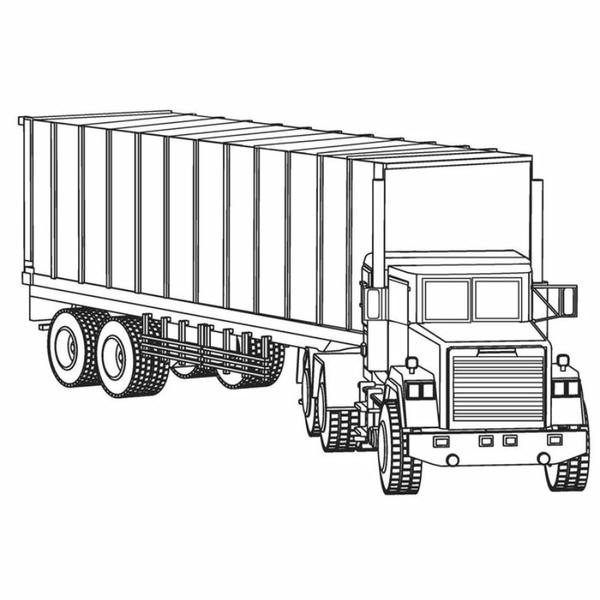 tô màu xe container 28