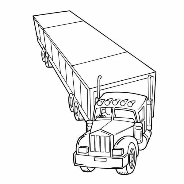 tô màu xe container 8