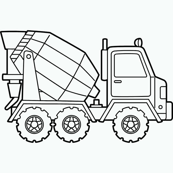 tô màu xe trộn bê tông 1