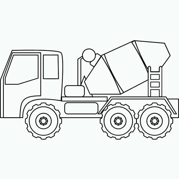 tô màu xe trộn bê tông 10