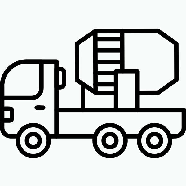 tô màu xe trộn bê tông 14