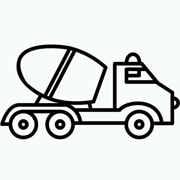 tô màu xe trộn bê tông 17