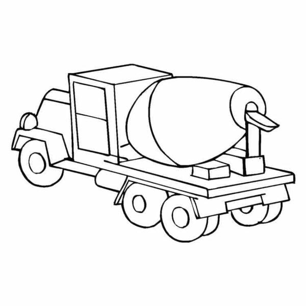 tô màu xe trộn bê tông 19