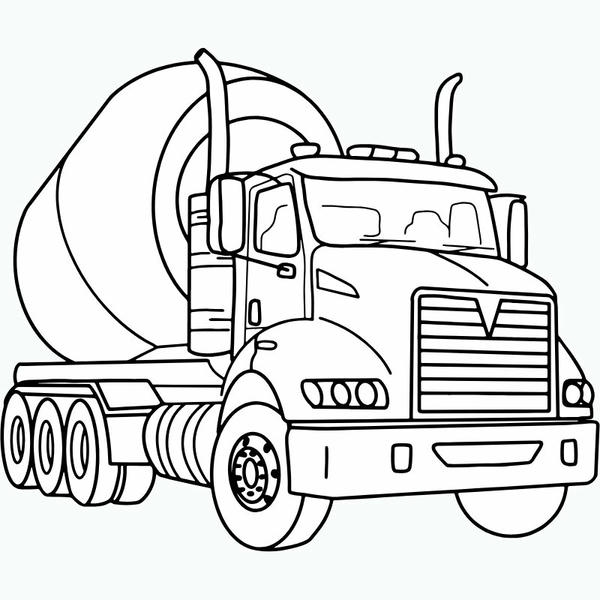 tô màu xe trộn bê tông 2