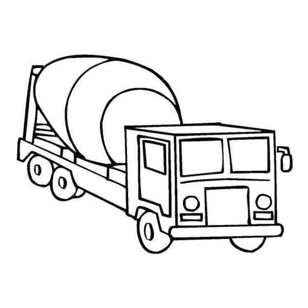 tô màu xe trộn bê tông 20