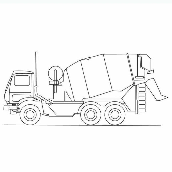 tô màu xe trộn bê tông 22