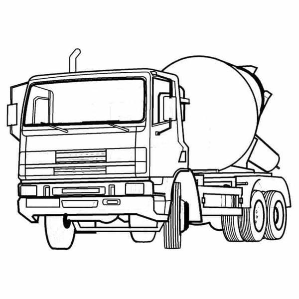 tô màu xe trộn bê tông 25