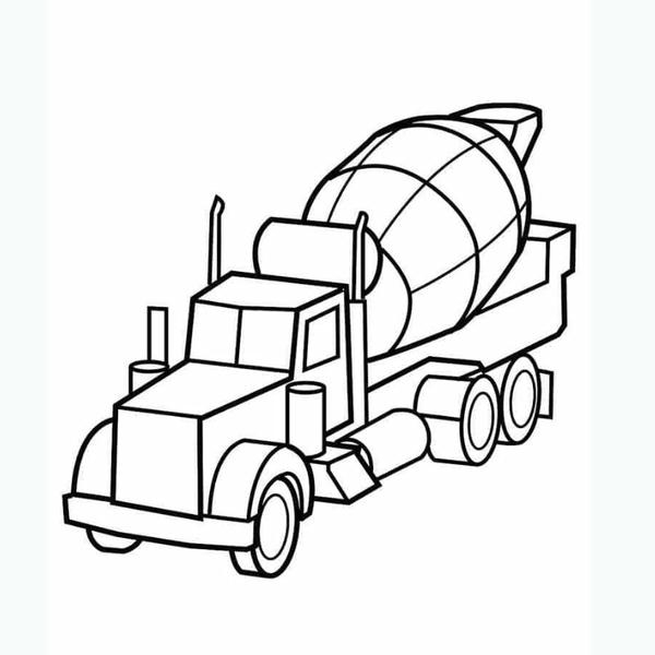 tô màu xe trộn bê tông 27