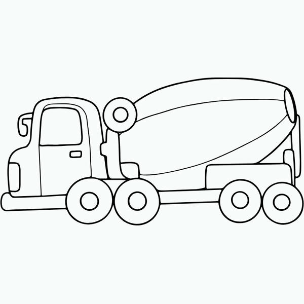 tô màu xe trộn bê tông 4