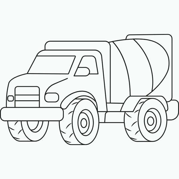 tô màu xe trộn bê tông 5