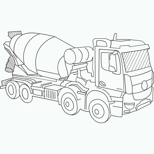 tô màu xe trộn bê tông 7