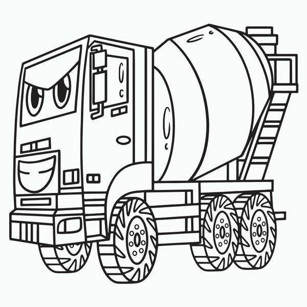 tô màu xe trộn bê tông