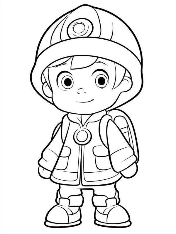 tranh tô màu anime boy 14