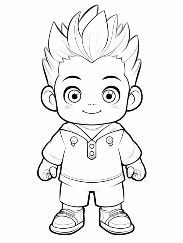 tranh tô màu anime boy 20