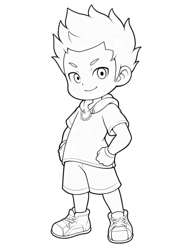 tranh tô màu anime boy 28