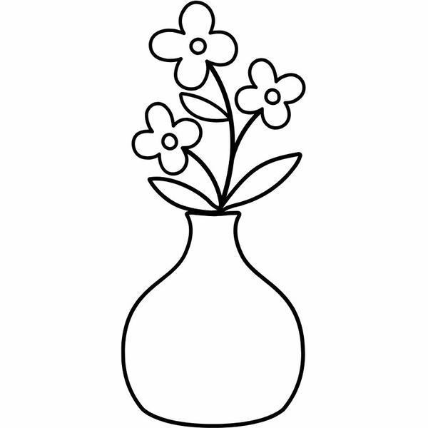 tranh tô màu bình hoa