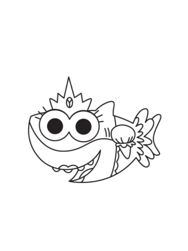 tranh tô màu cá mập​ 13