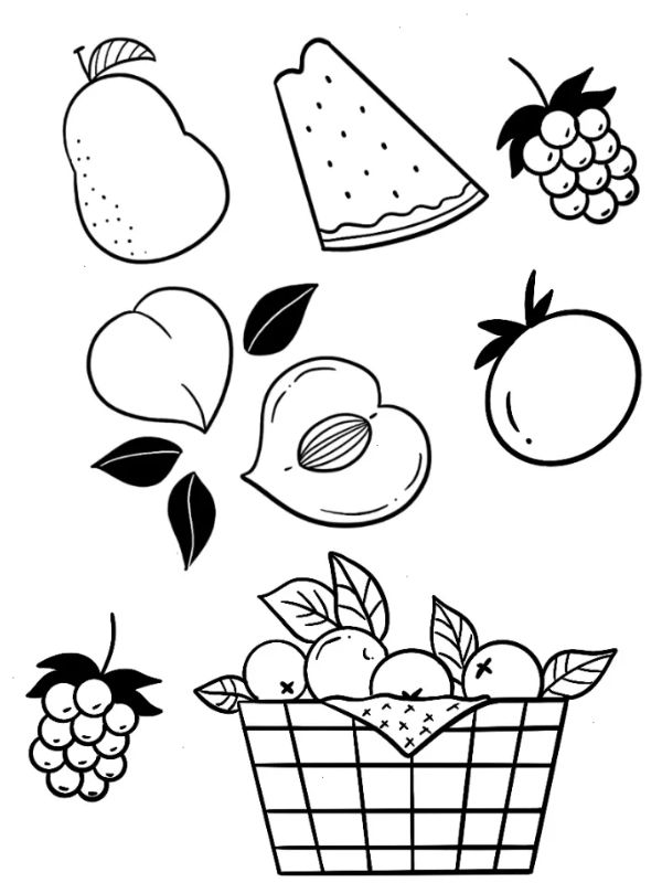 tranh tô màu các loại quả 19
