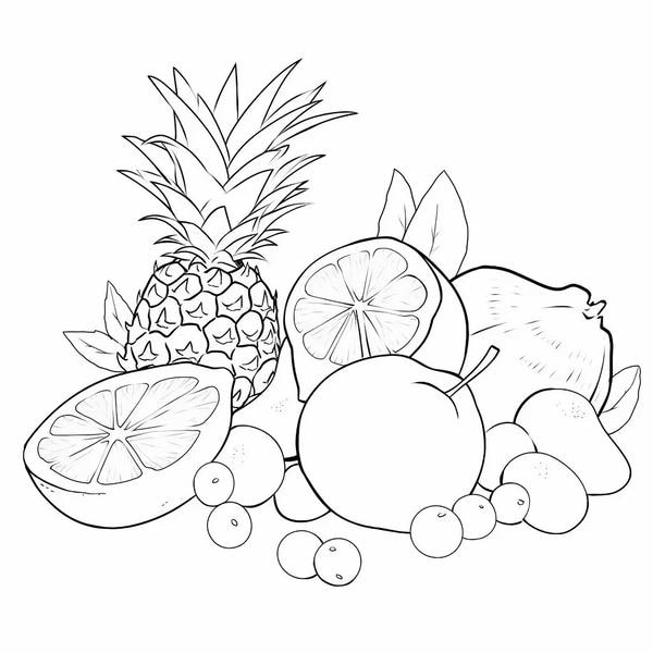 tranh tô màu các loại quả 32