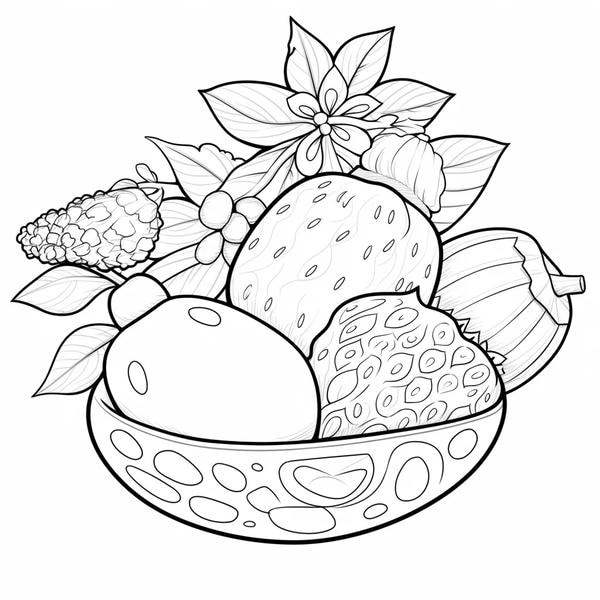 tranh tô màu các loại rau củ quả