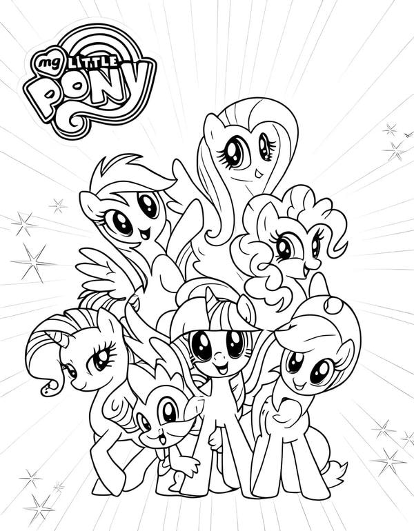 tranh tô màu chú ngựa pony