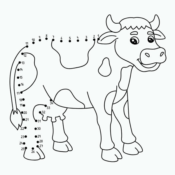 tranh tô màu con bò 12