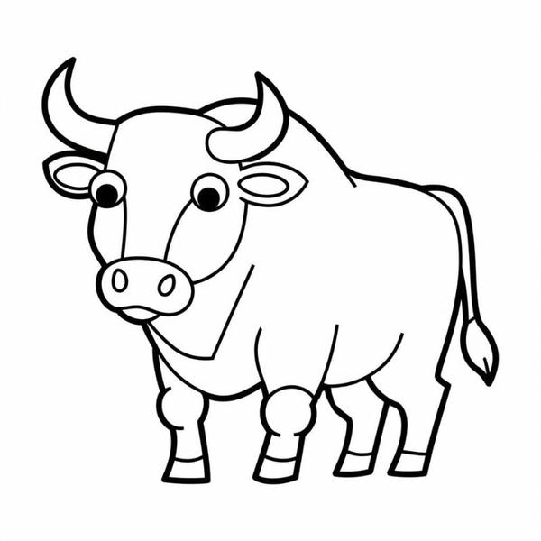 tranh tô màu con bò 17