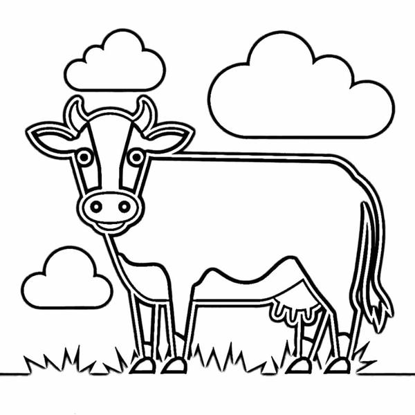 tranh tô màu con bò 23