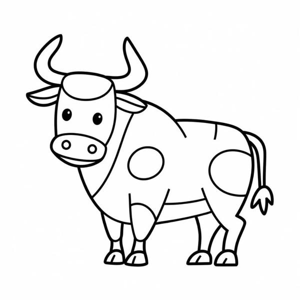 tranh tô màu con bò 25