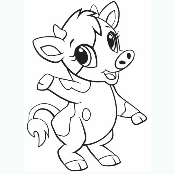 tranh tô màu con bò 26