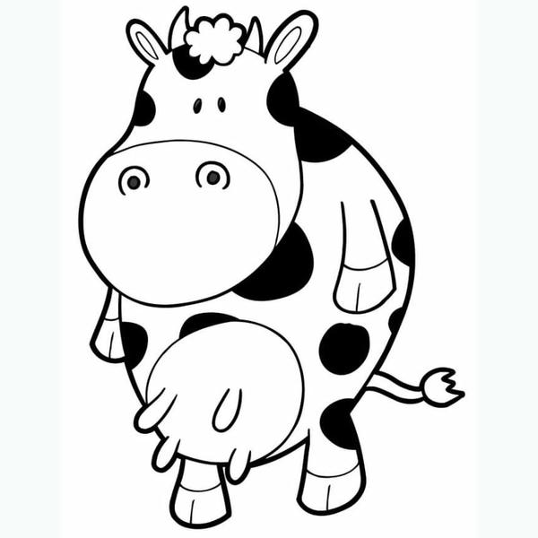 tranh tô màu con bò 31