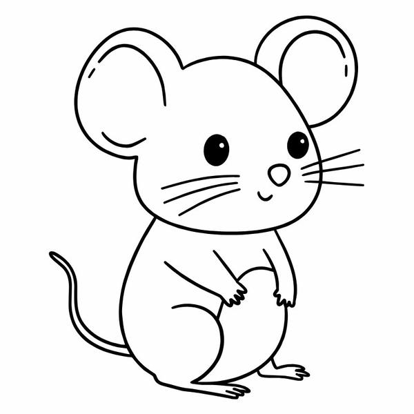 tranh tô màu con chuột