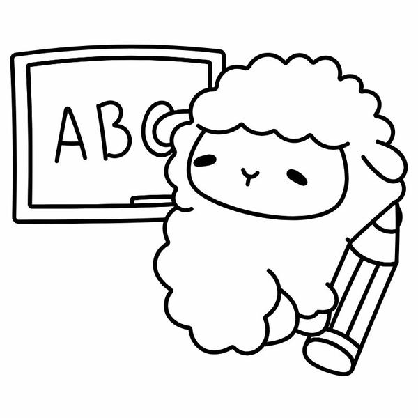 tranh tô màu con cừu