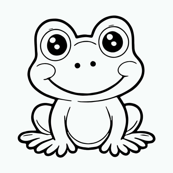 tranh tô màu con ếch 1