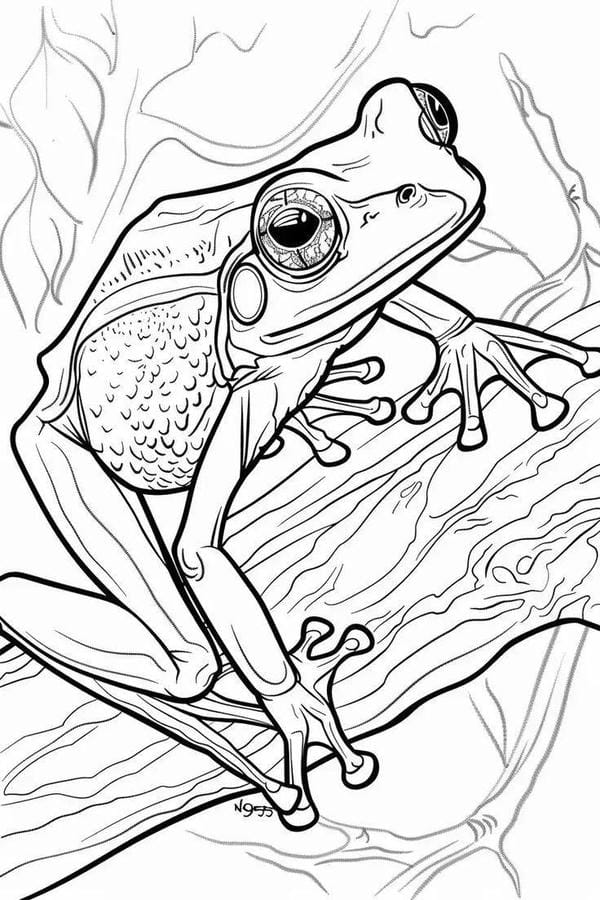 tranh tô màu con ếch 11
