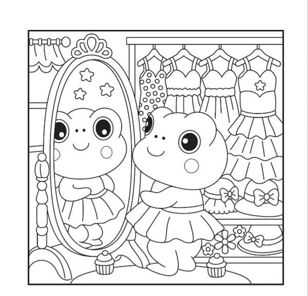 tranh tô màu con ếch 12