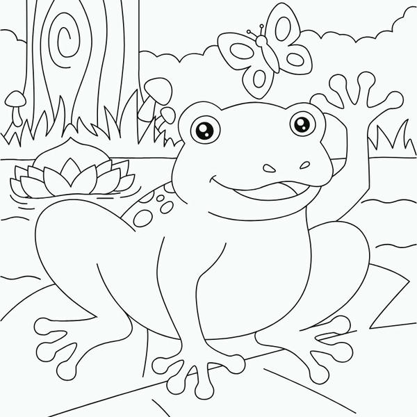 tranh tô màu con ếch 12