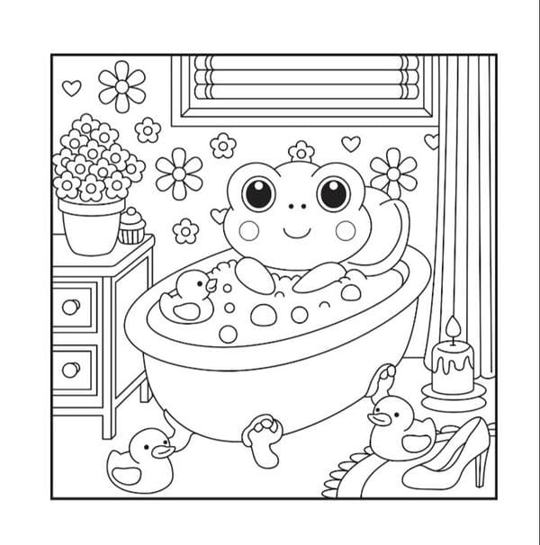 tranh tô màu con ếch 14