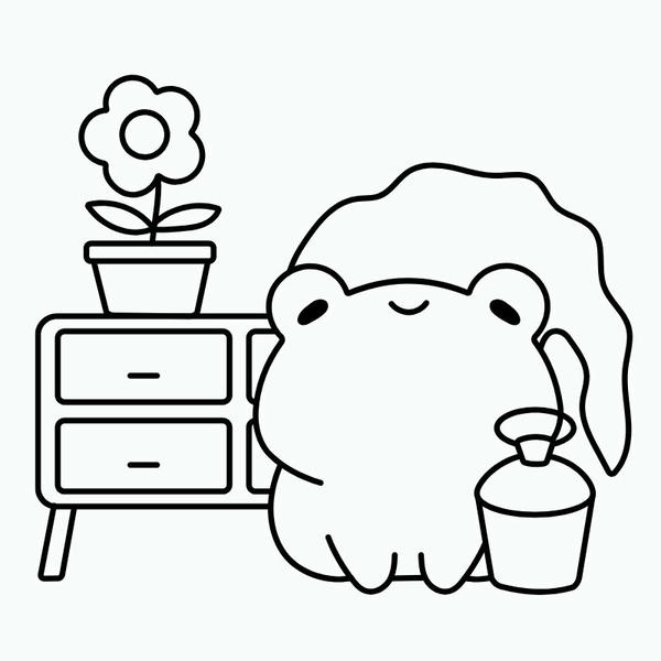 tranh tô màu con ếch 14