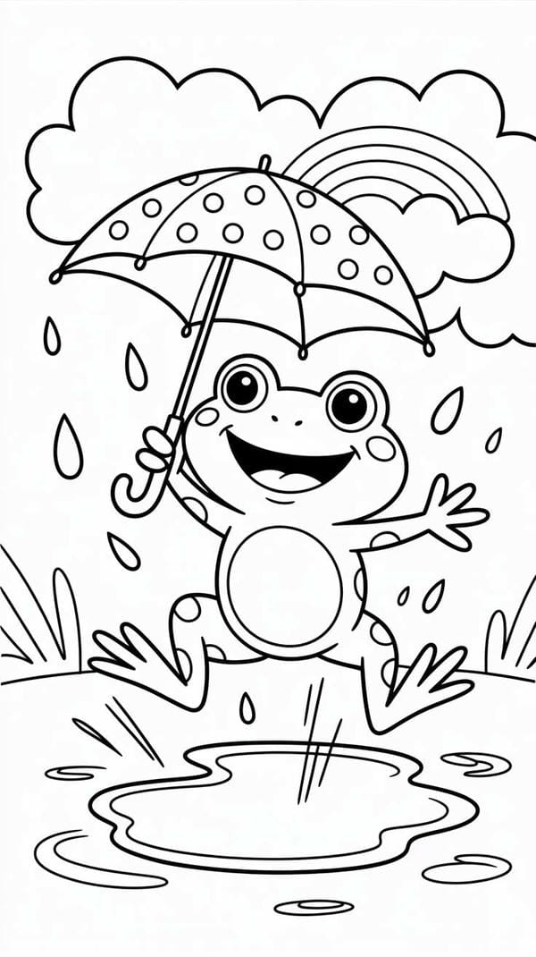 tranh tô màu con ếch 15