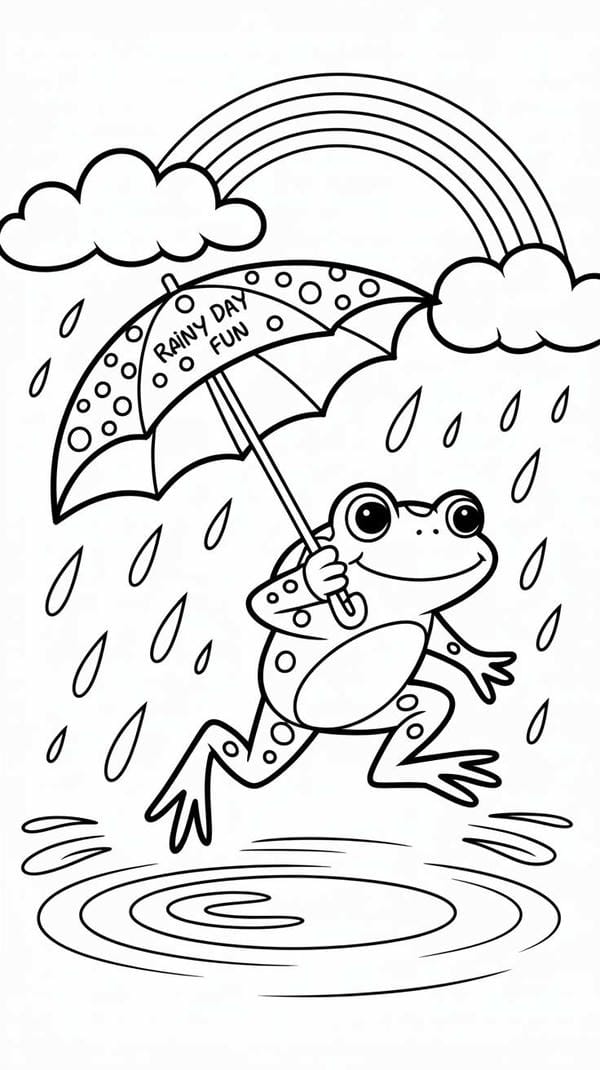 tranh tô màu con ếch 16