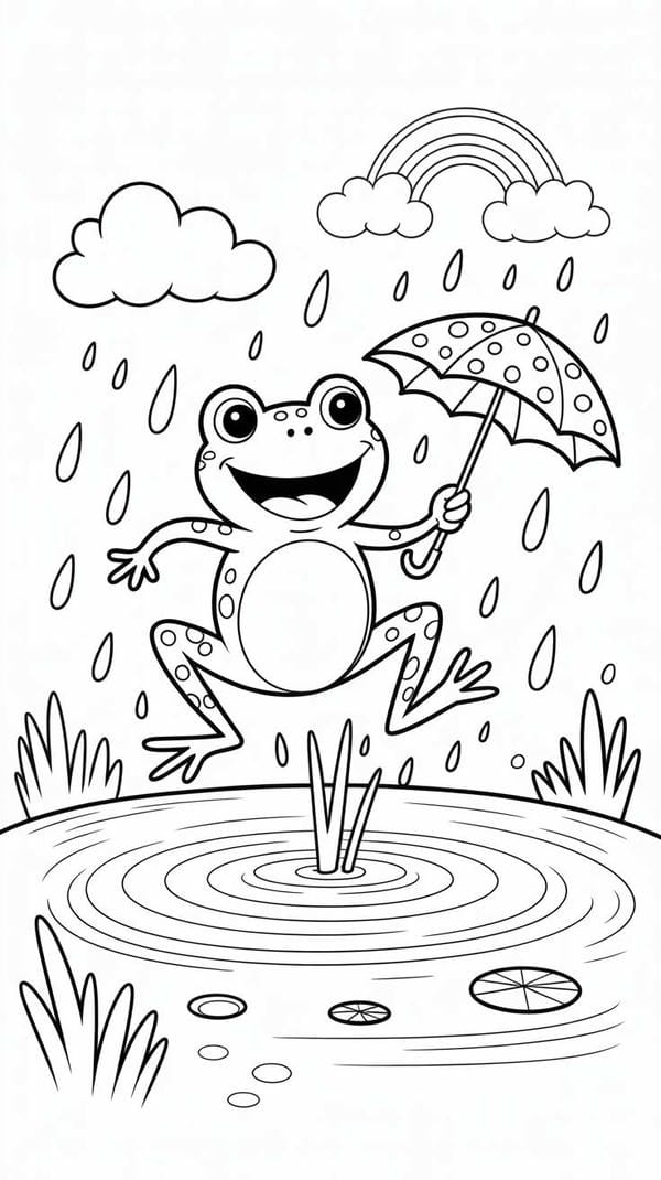 tranh tô màu con ếch 17