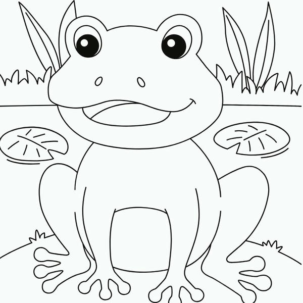 tranh tô màu con ếch 2