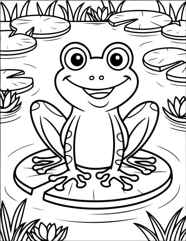 tranh tô màu con ếch 21