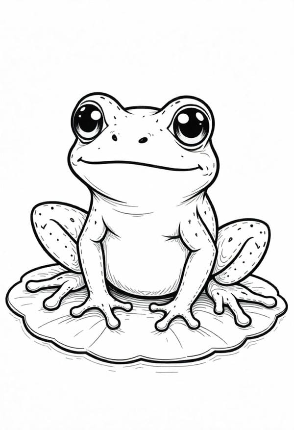 tranh tô màu con ếch 22