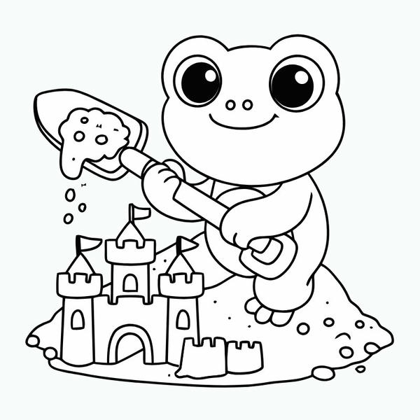 tranh tô màu con ếch 25