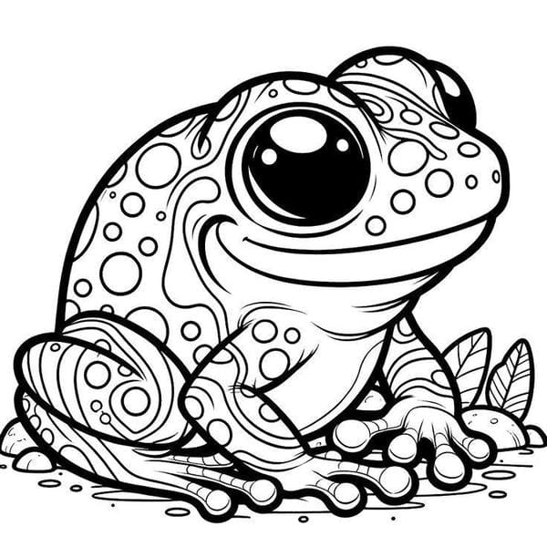 tranh tô màu con ếch 3