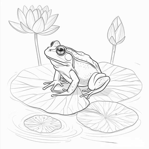 tranh tô màu con ếch 33
