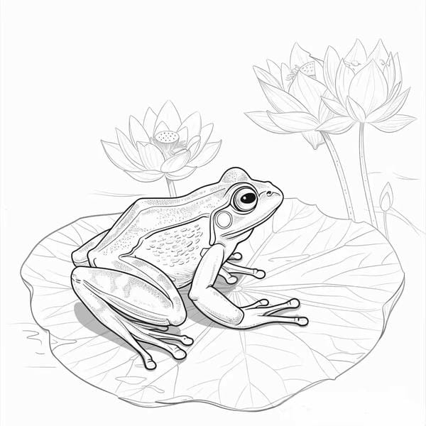 tranh tô màu con ếch 34