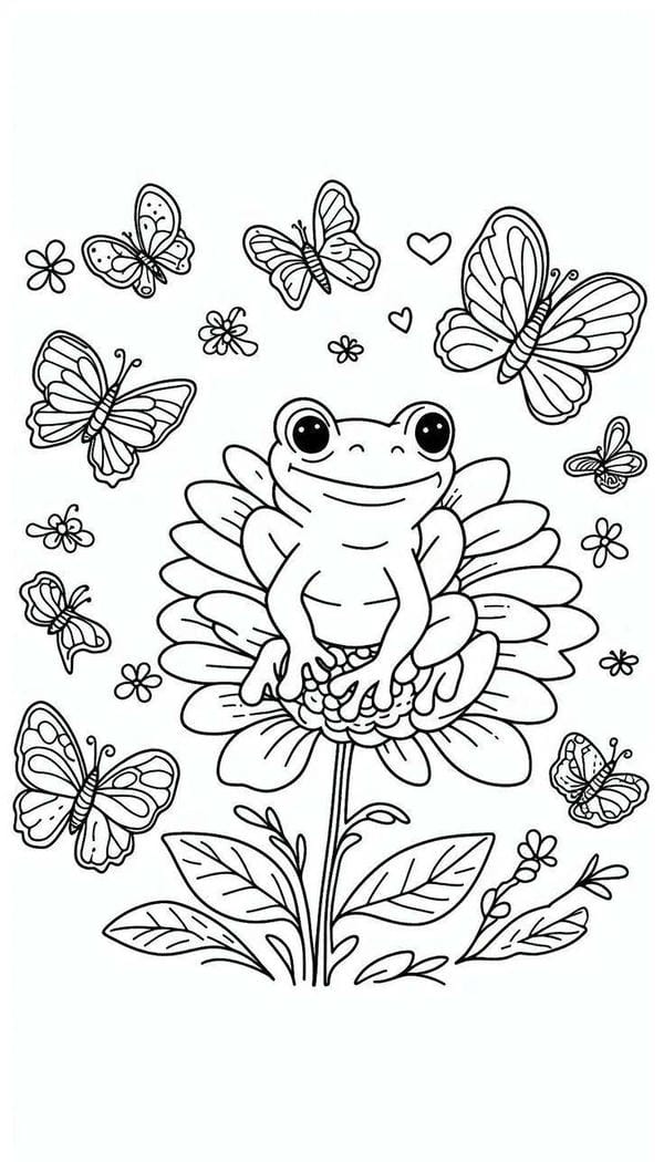 tranh tô màu con ếch 4